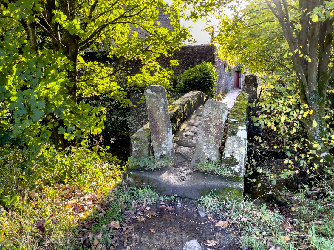 "Packhorse Bridge, Little Emily's Bridge, Linton in Craven." stock image