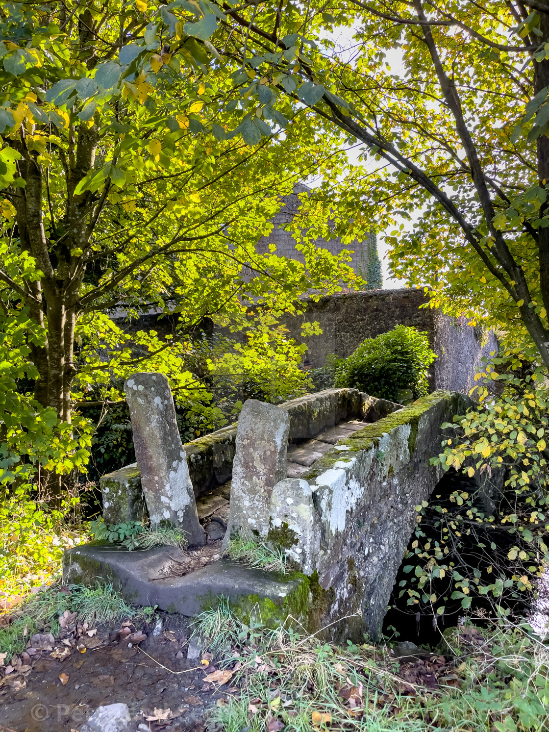 "Packhorse Bridge, Little Emily's Bridge, Linton in Craven." stock image