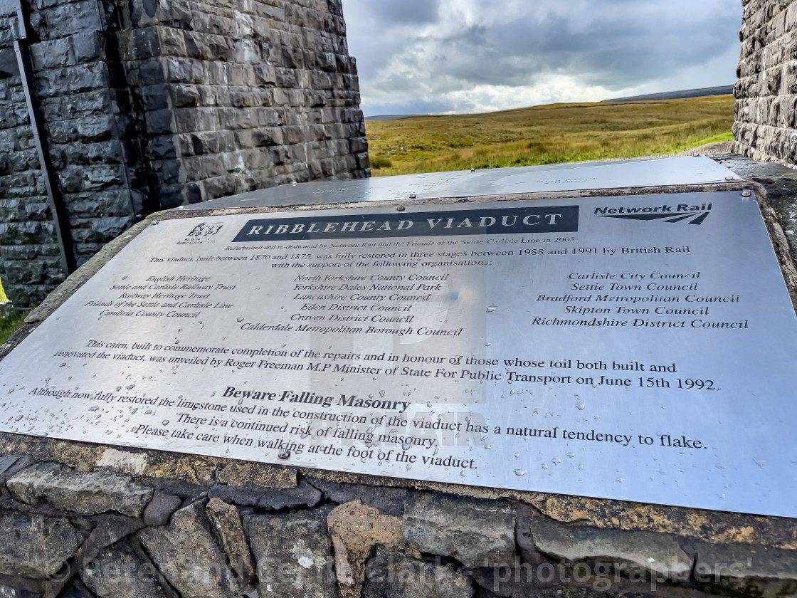 "Ribblehead Viaduct Cairn." stock image