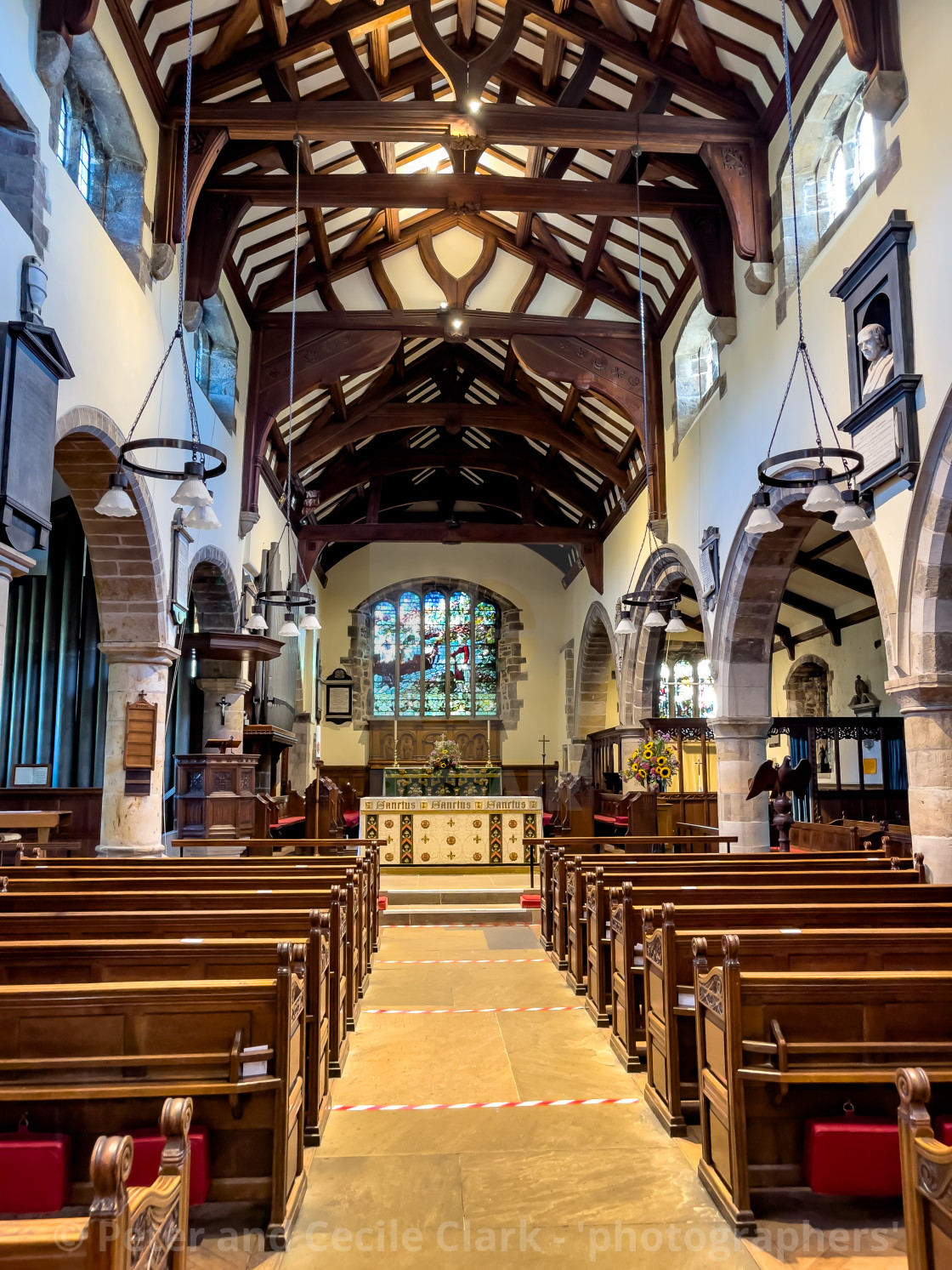 "St Andrews Church, Sedbergh. Interior." stock image