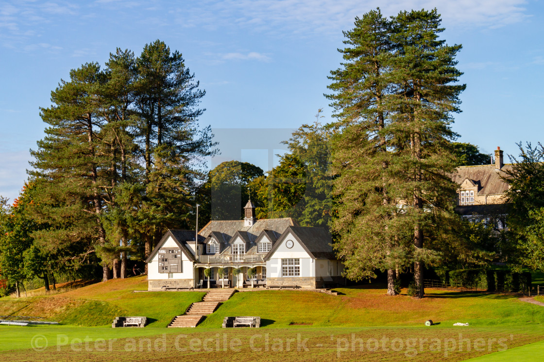 "Sedbergh School Cricket Ground." stock image