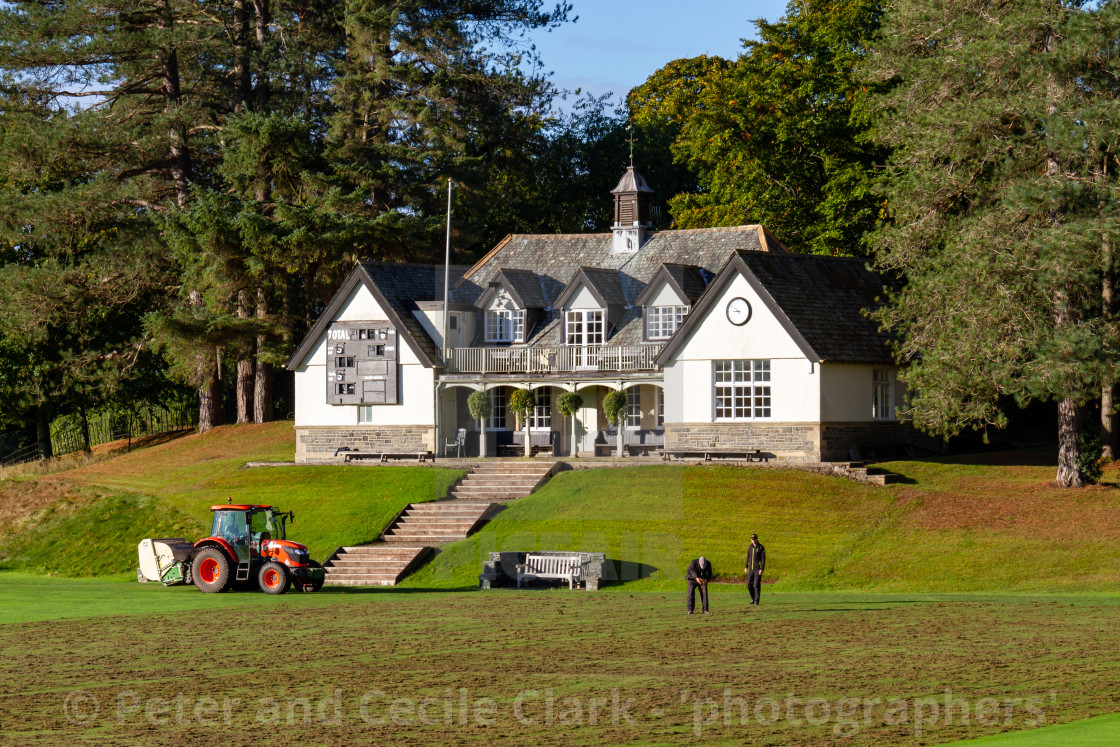 "Sedbergh School Cricket Ground." stock image