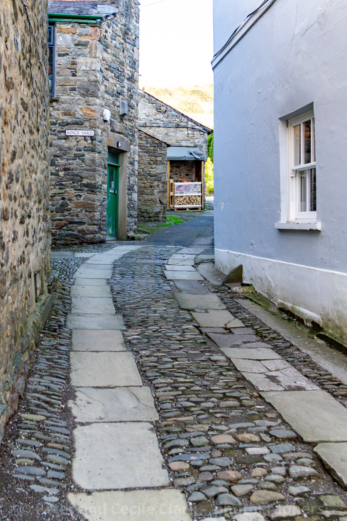 "Sedbergh, narrow alley." stock image