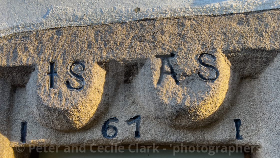 "Old Doorway, Haworth, Bronte Country." stock image