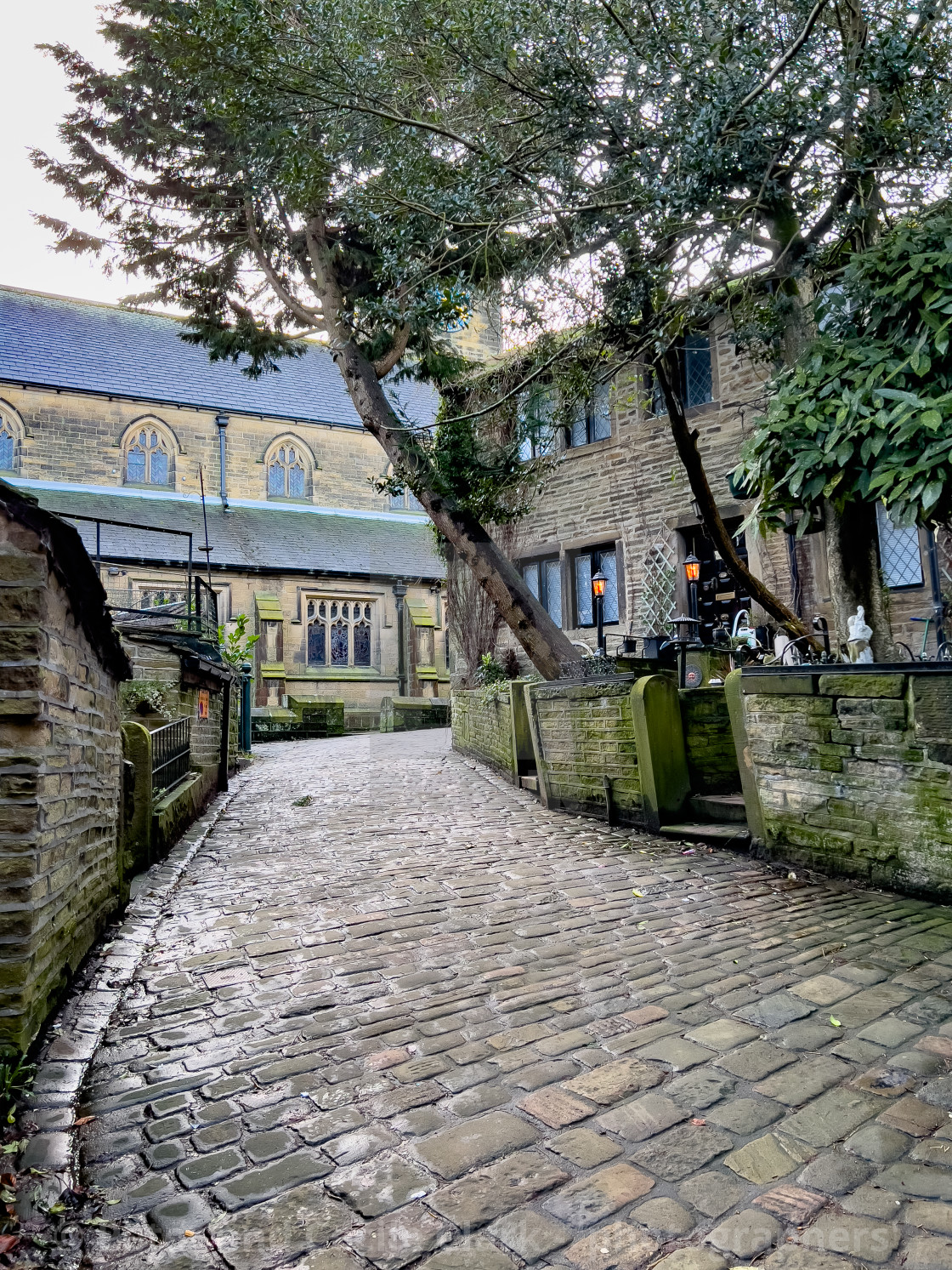 "Church Street, Haworth." stock image