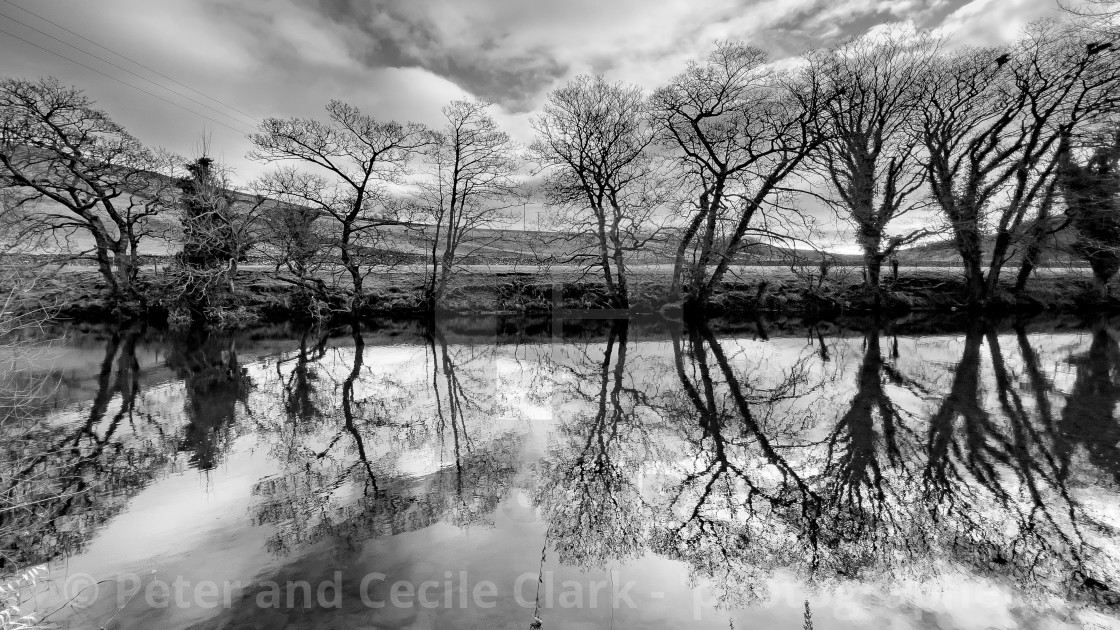 "River Wharfe, Near Burnsall." stock image