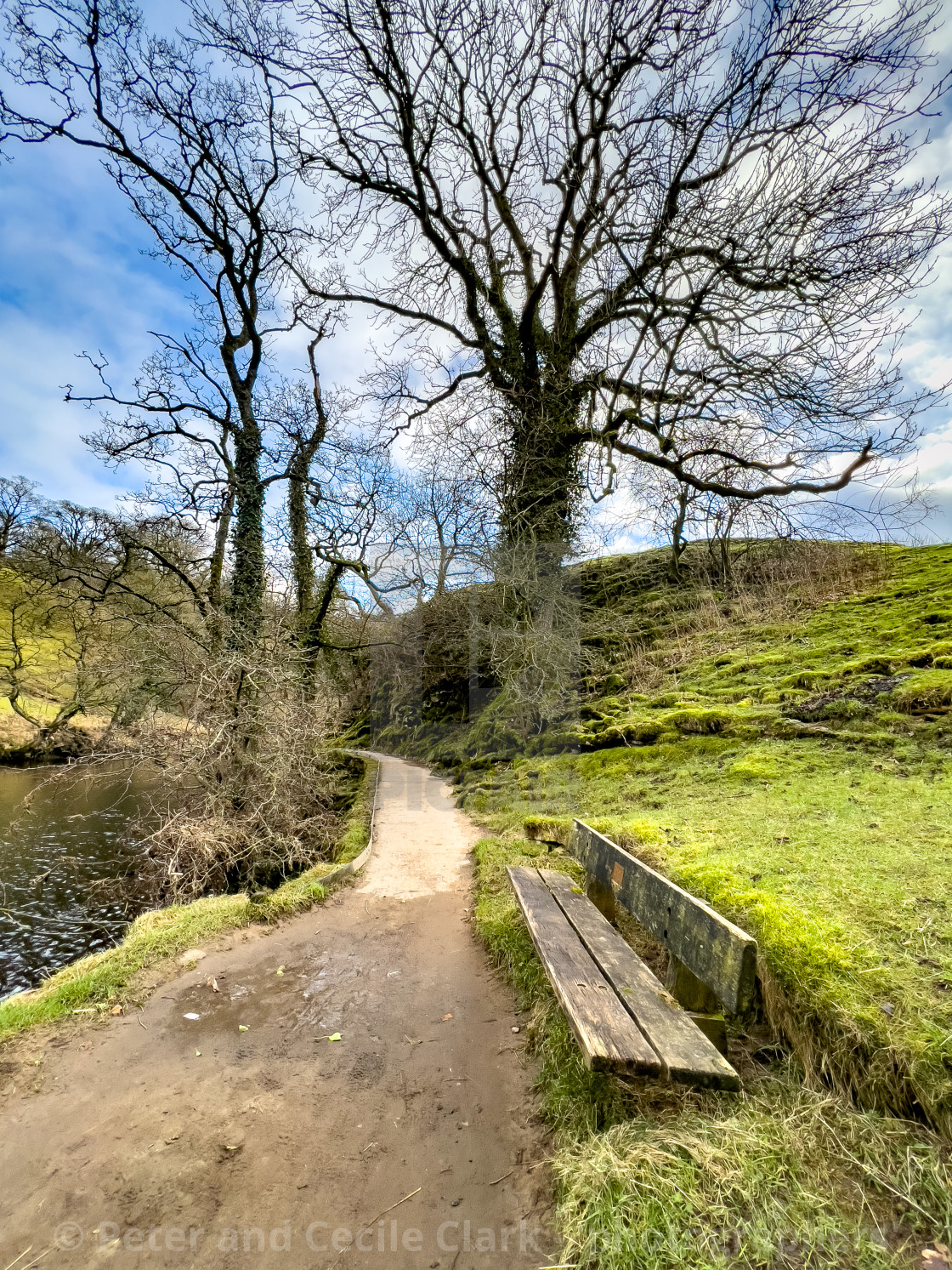 "River Wharfe, Near Burnsall." stock image