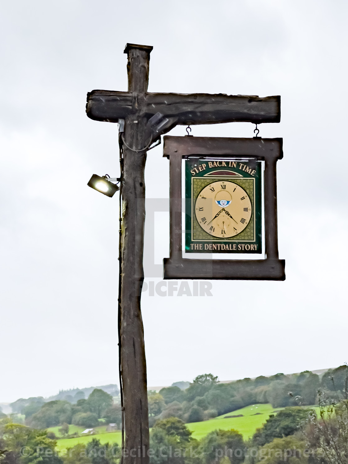 "Dent Village Museum & Heritage Centre Hanging Sign." stock image