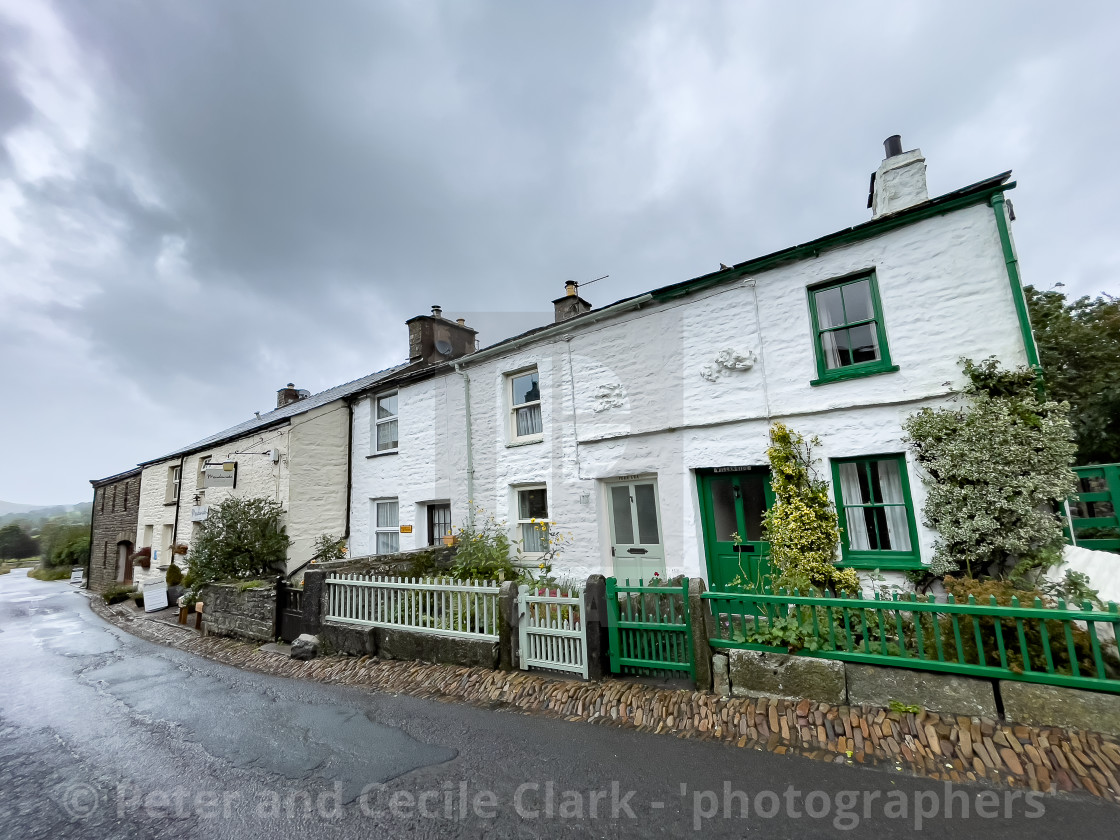 "Dent, Roadside Cottages" stock image