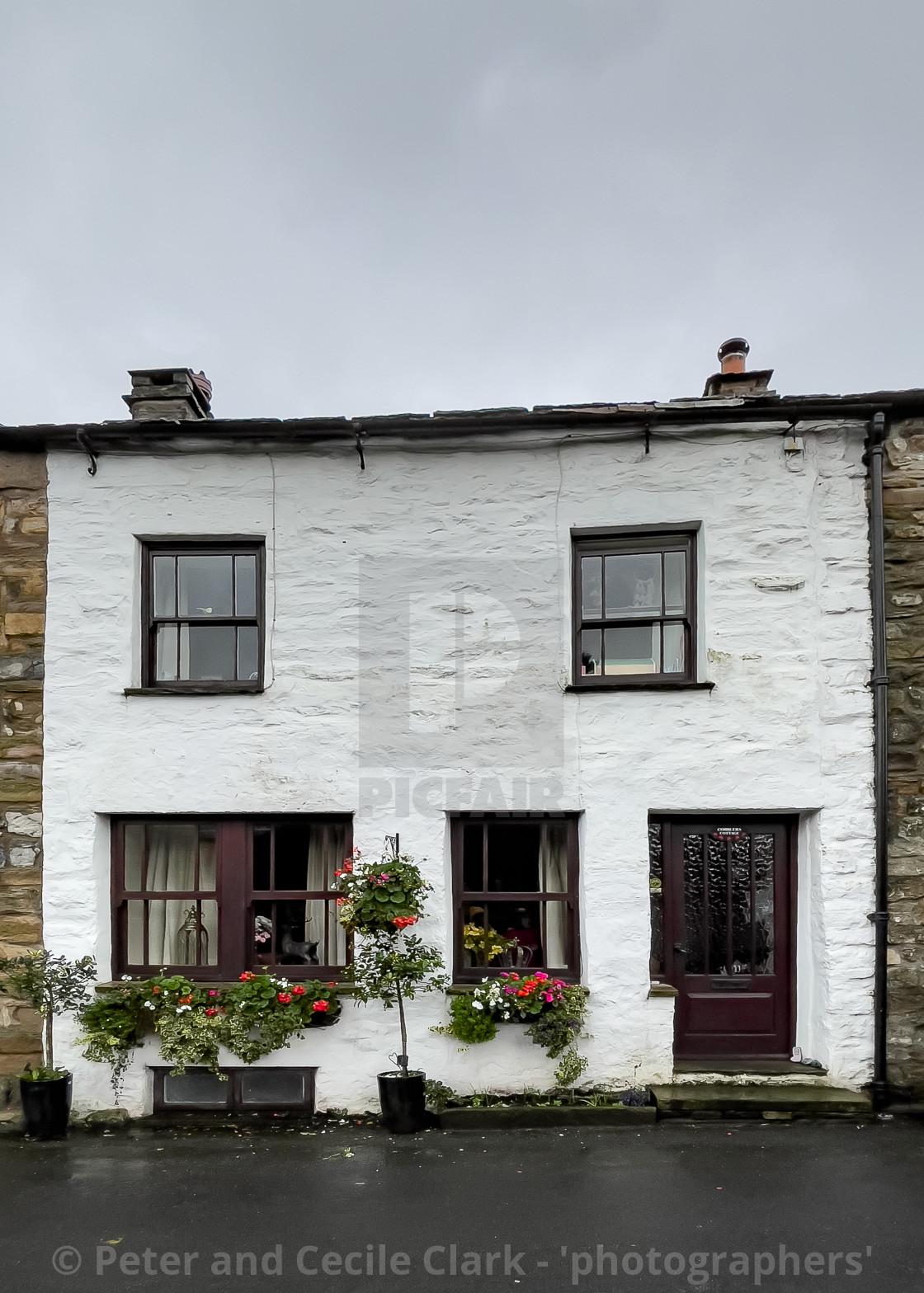 "Dent Cottages, Dentdale." stock image