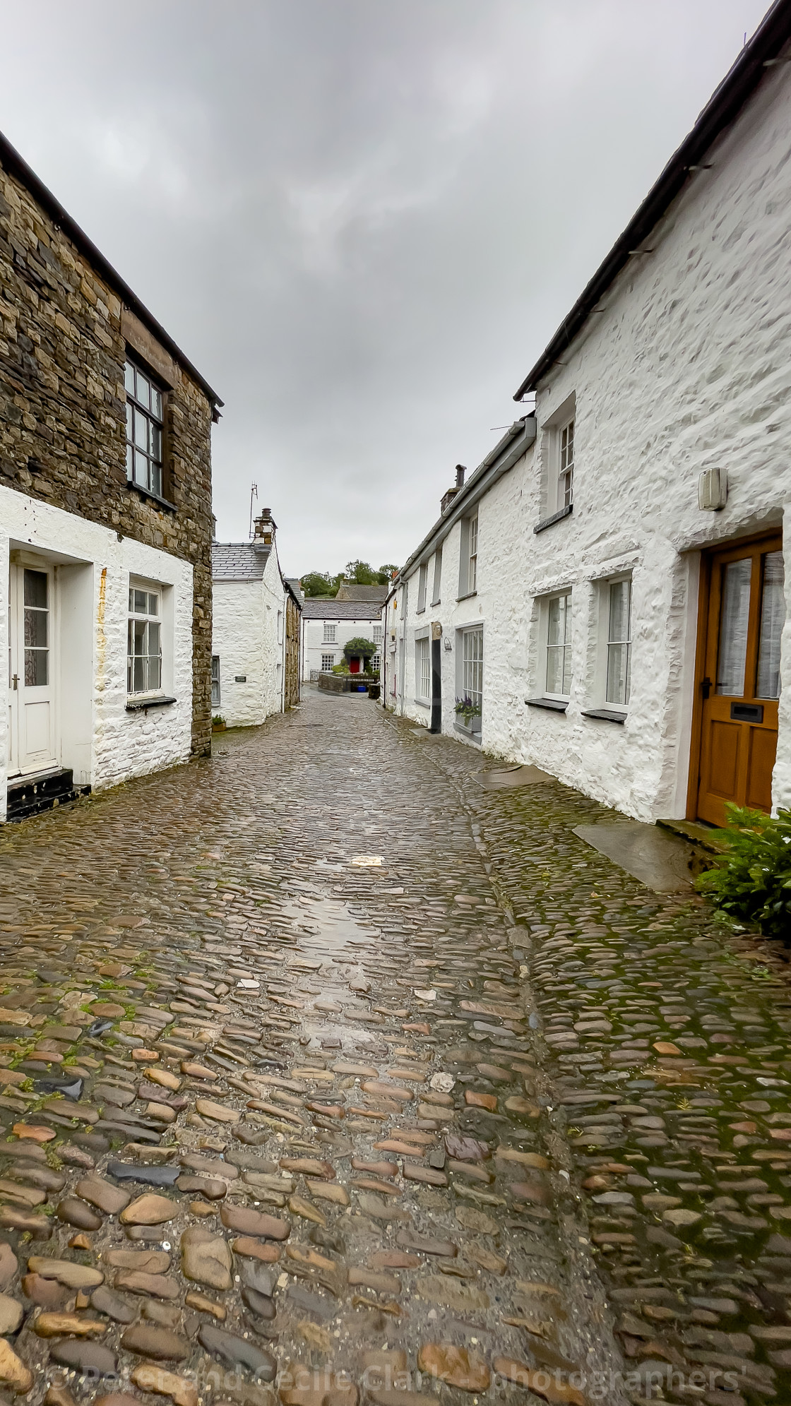 "Dent Cottages, Dentdale." stock image