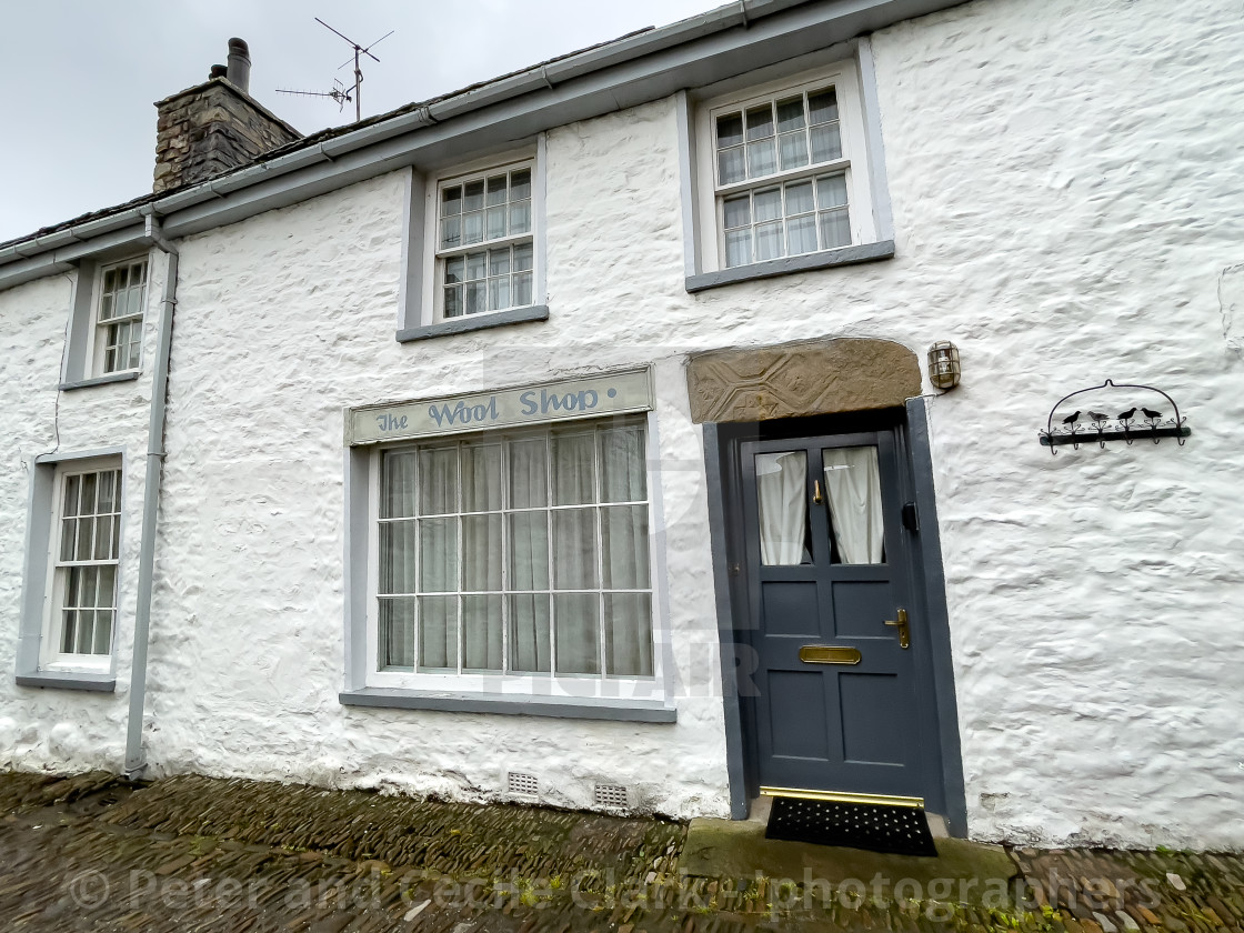 "Dent Cottages, Dentdale." stock image