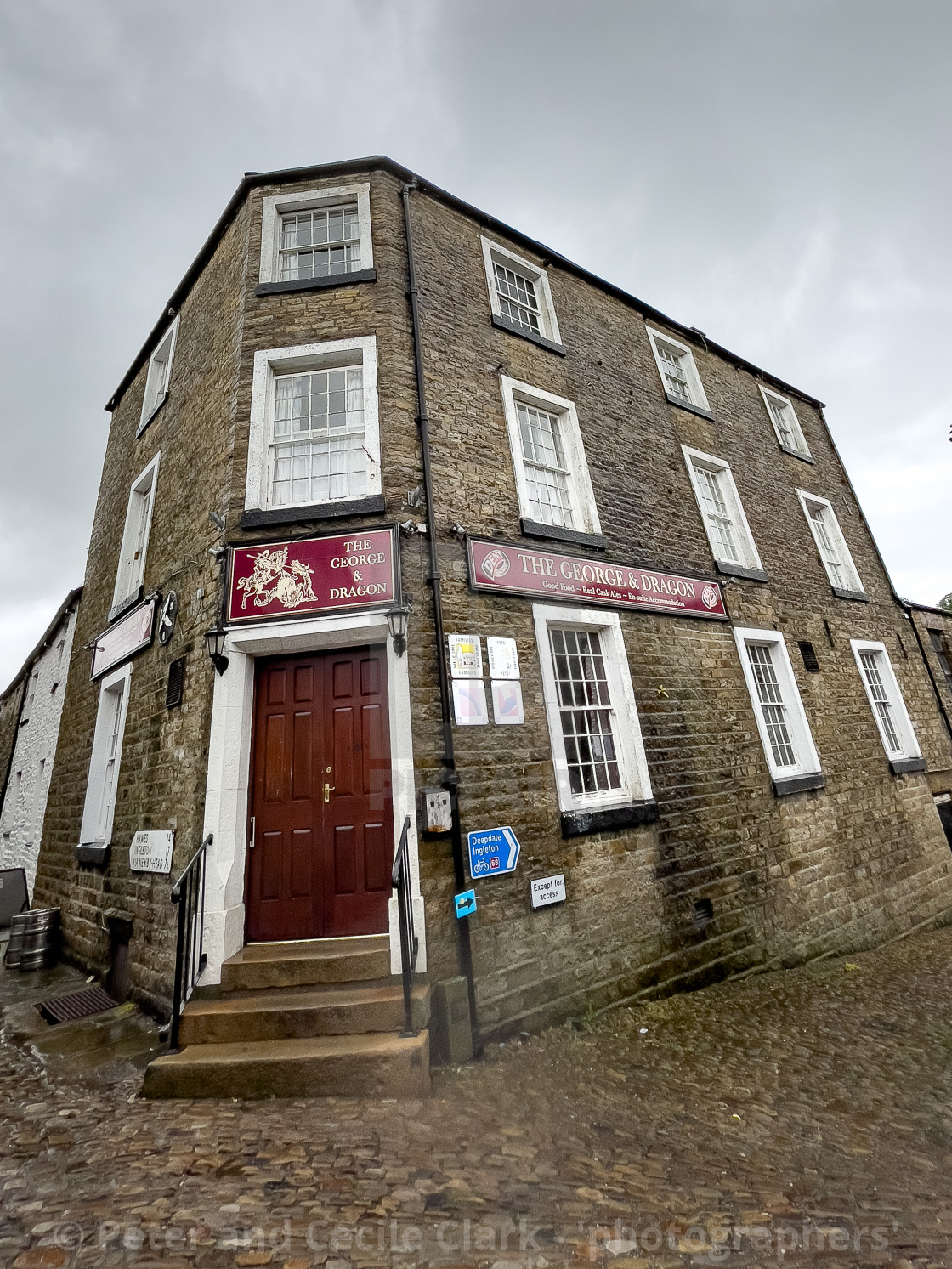 "Dent, The George and Dragon, Dentdale." stock image