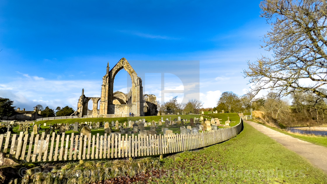 "Bolton Abbey Priory, Yorkshire, The Ruins." stock image