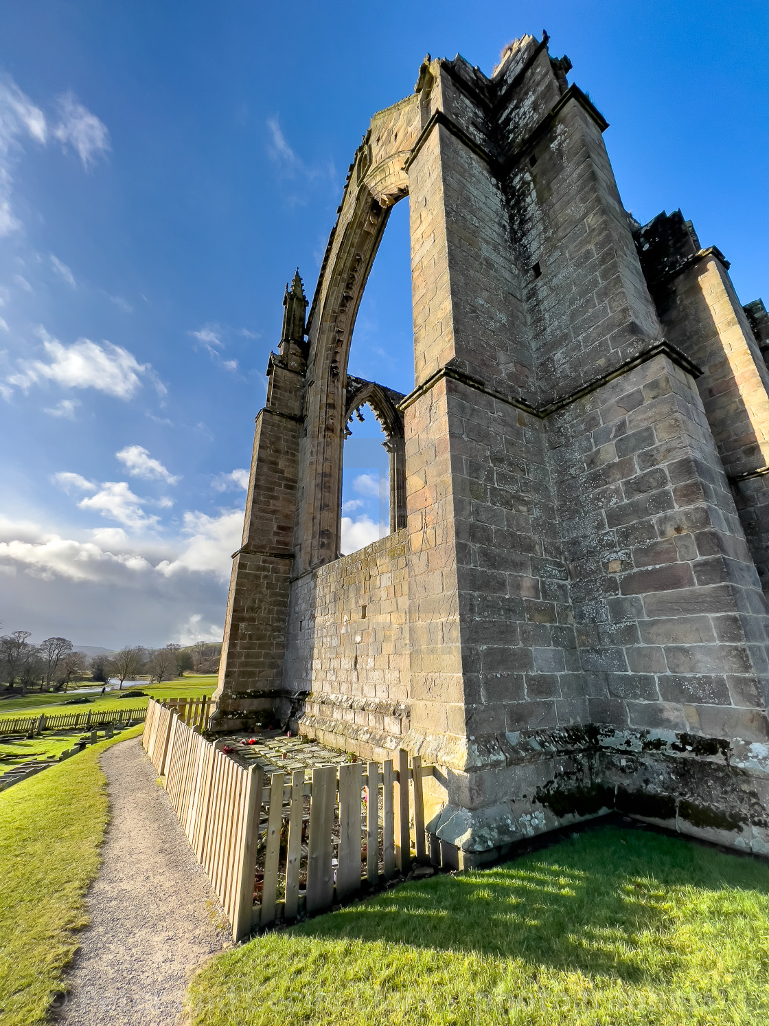 "Bolton Abbey, Priory Ruins, Yorkshire." stock image