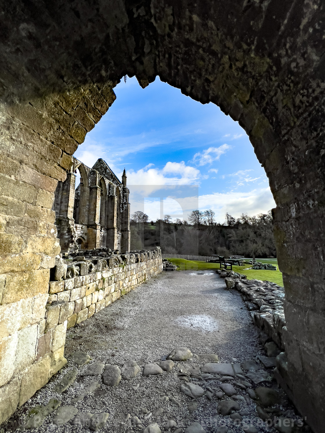"Bolton Abbey, Priory Ruins, Yorkshire." stock image