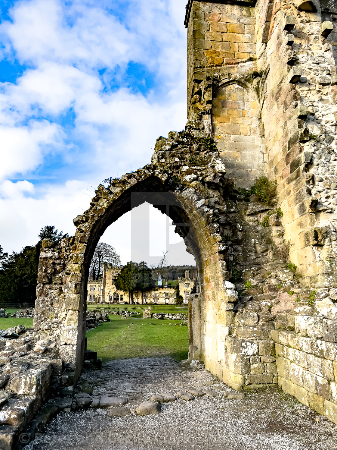 "Bolton Abbey, Priory Ruins, Yorkshire." stock image