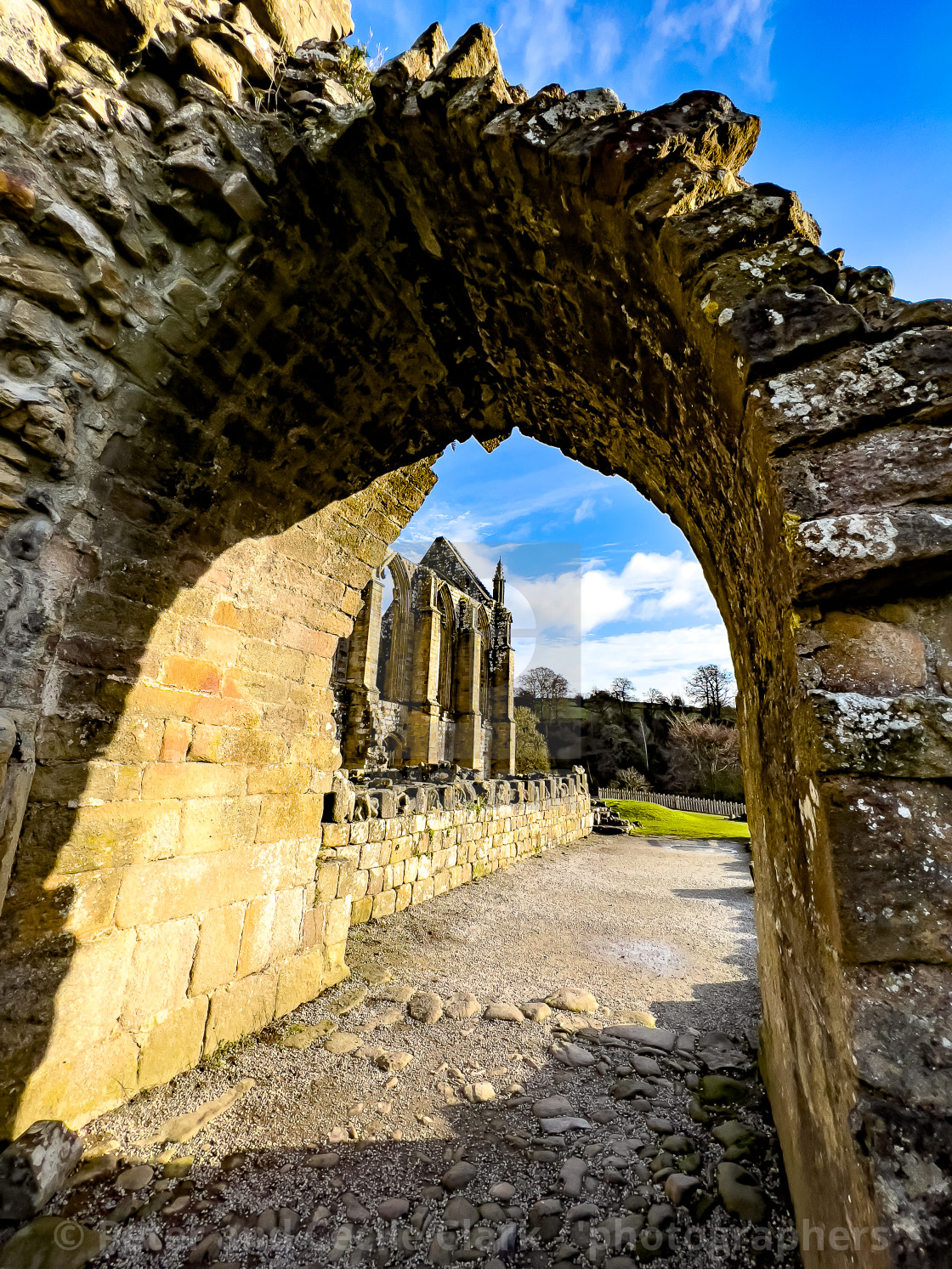 "Bolton Abbey, Priory Ruins, Yorkshire." stock image