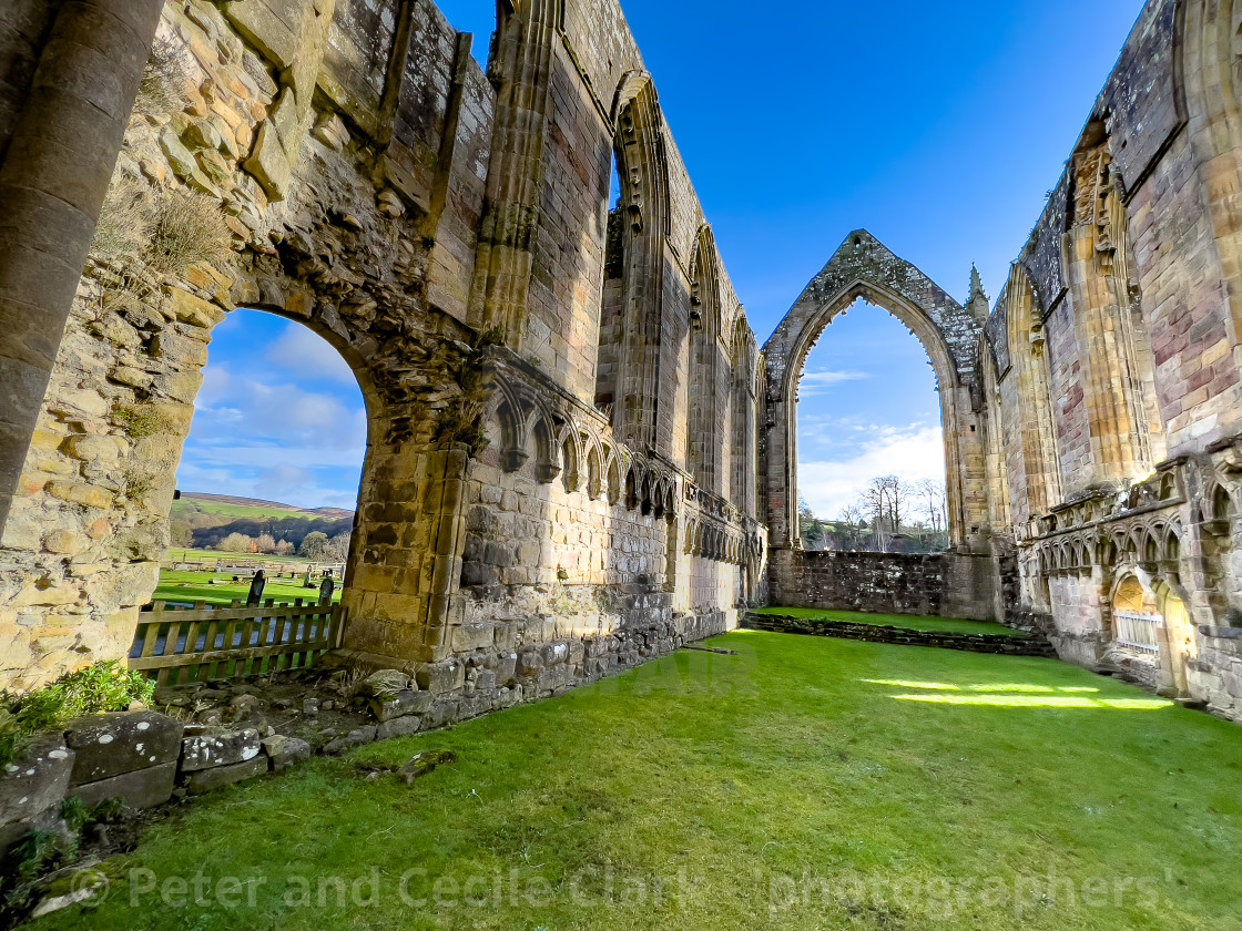 "Bolton Abbey, Priory Ruins, Yorkshire." stock image