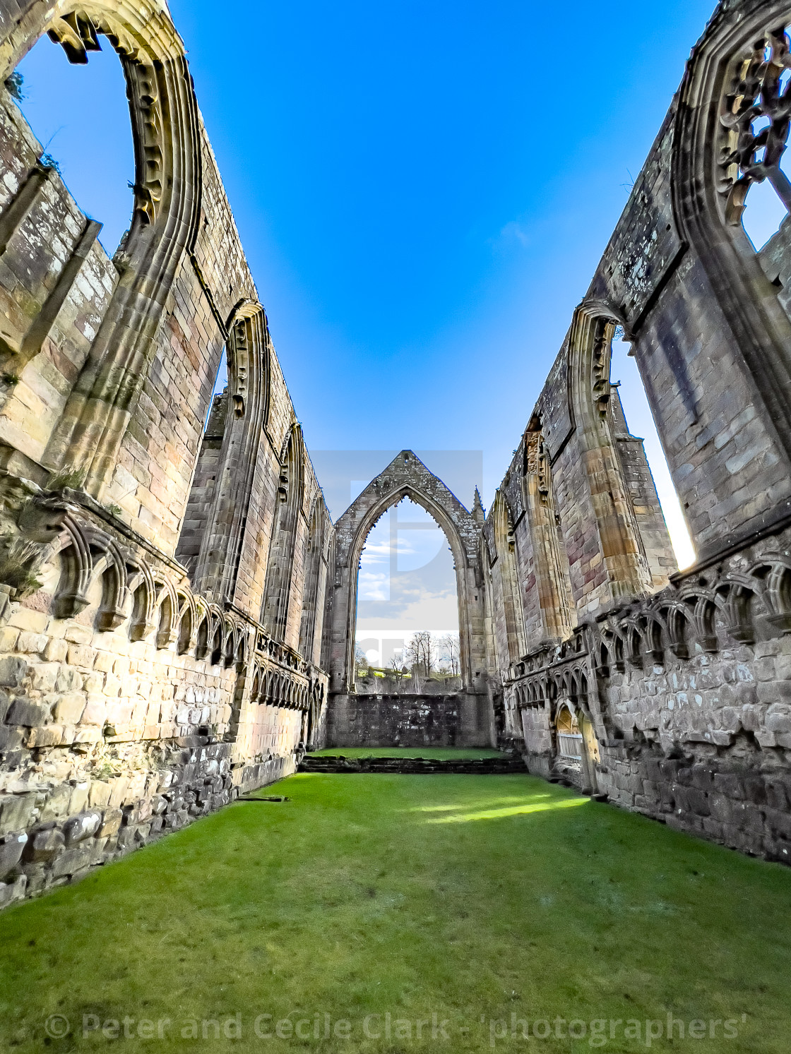 "Bolton Abbey, Priory Ruins, Yorkshire." stock image