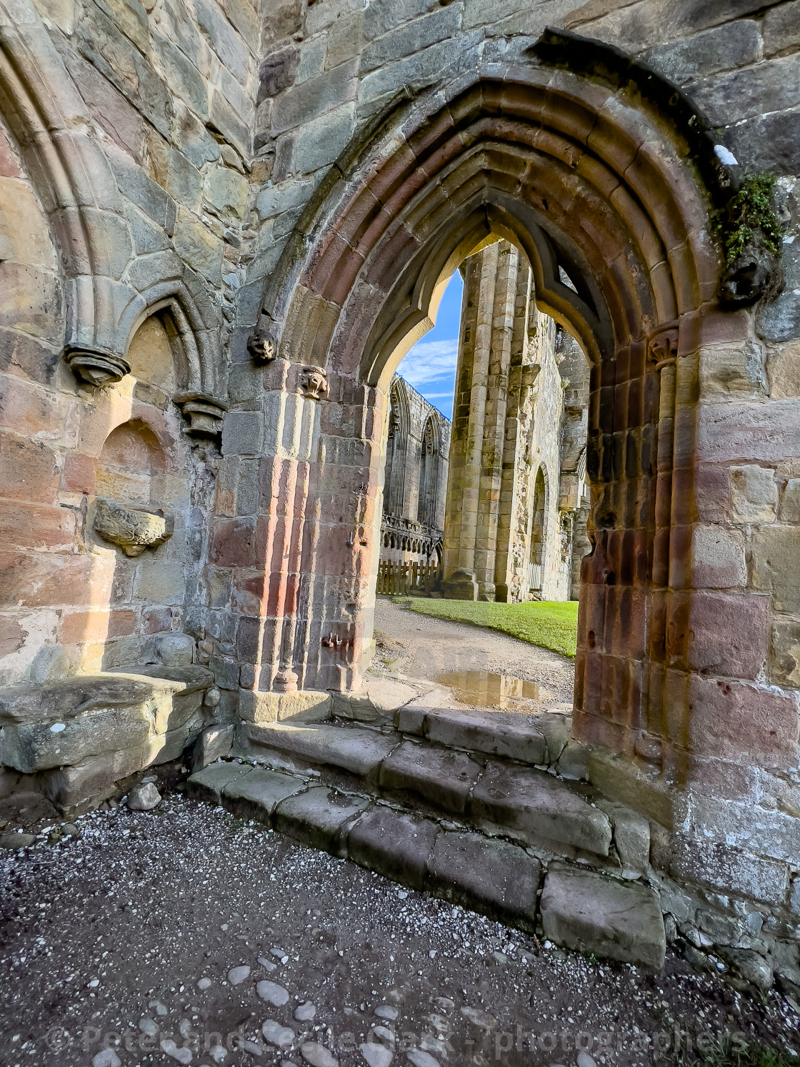 "Bolton Abbey Priory, Yorkshire, The Ruins." stock image