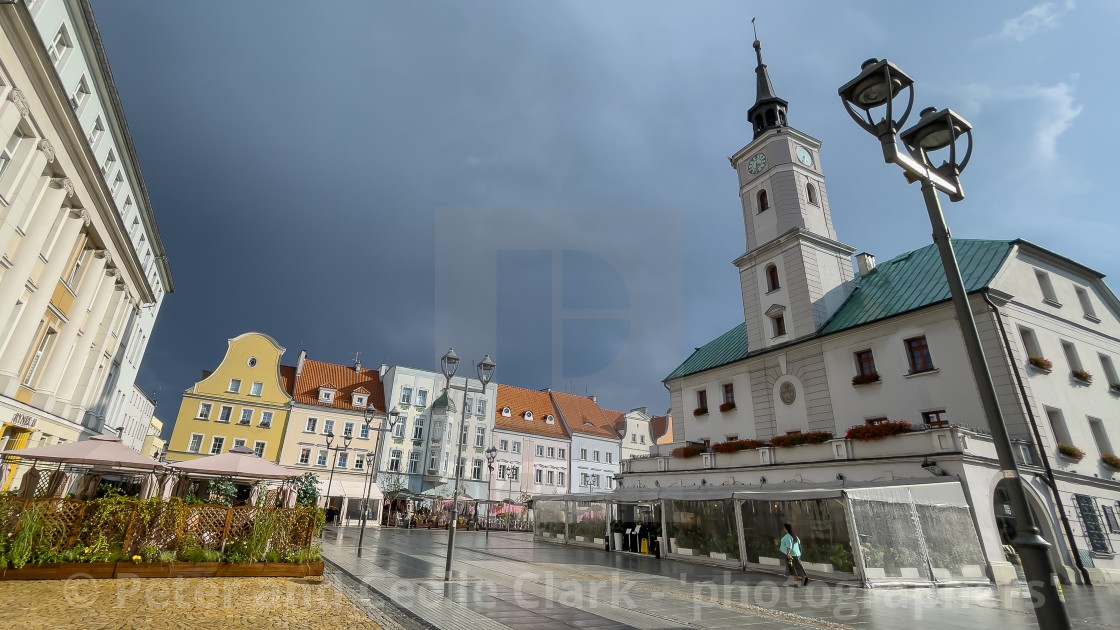 "Main Square and City Hall, Gliwice, Poland." stock image