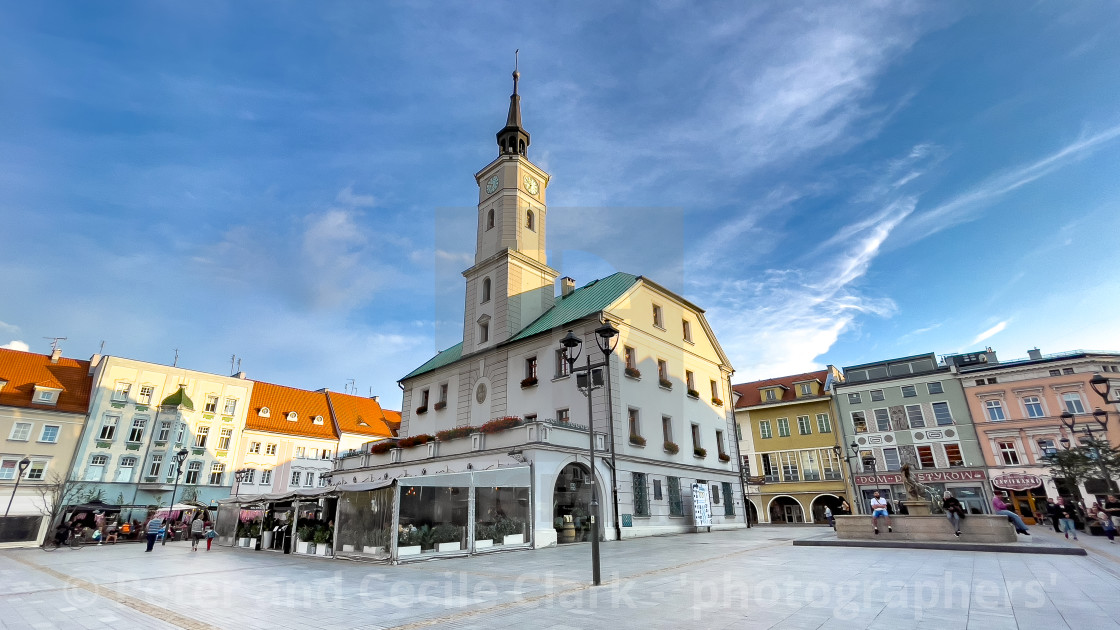 "Main Square and City Hall, Gliwice, Poland." stock image