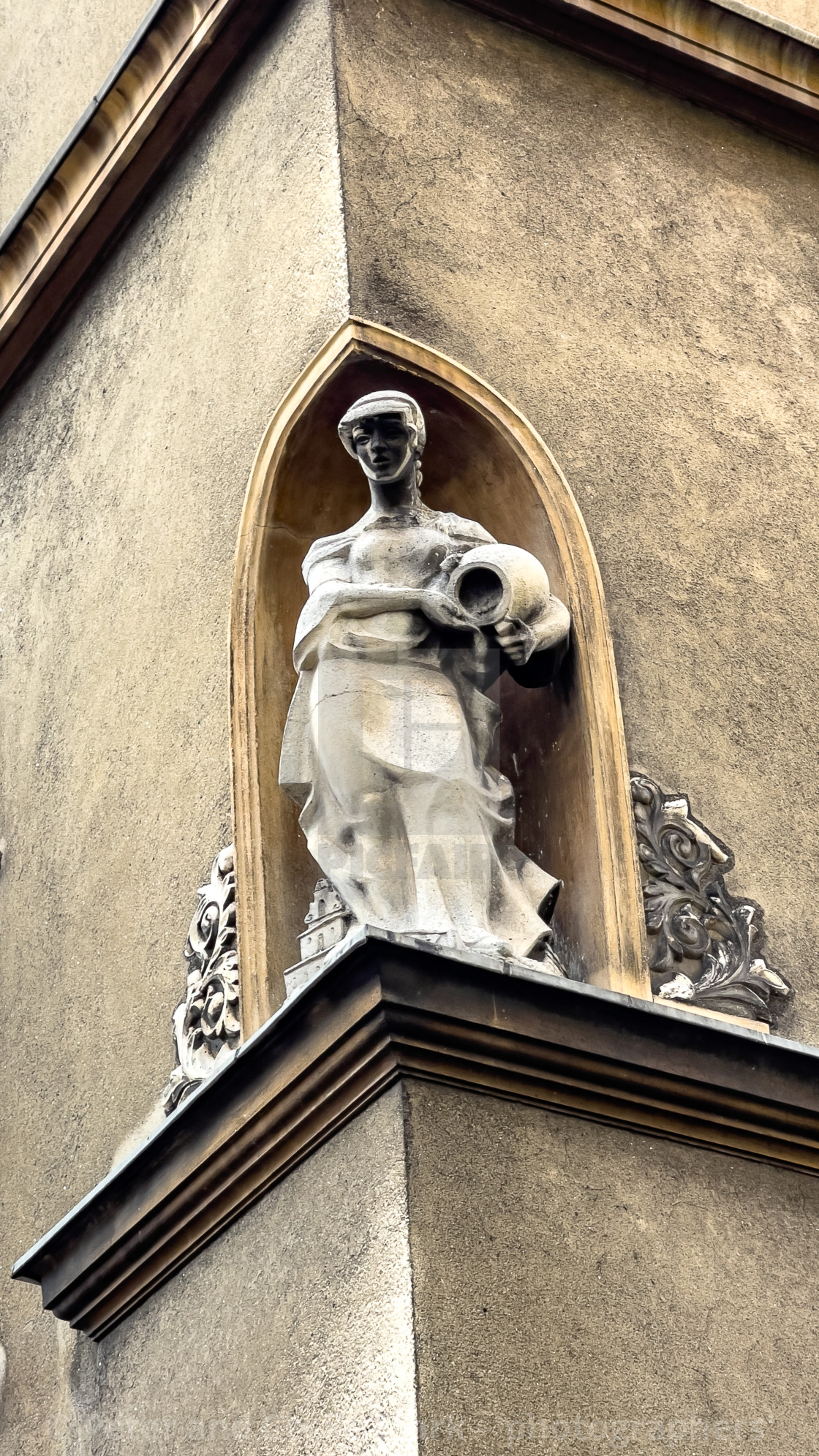 "Statue of ‘Lady with a Jug’, Gliwice, Poland." stock image