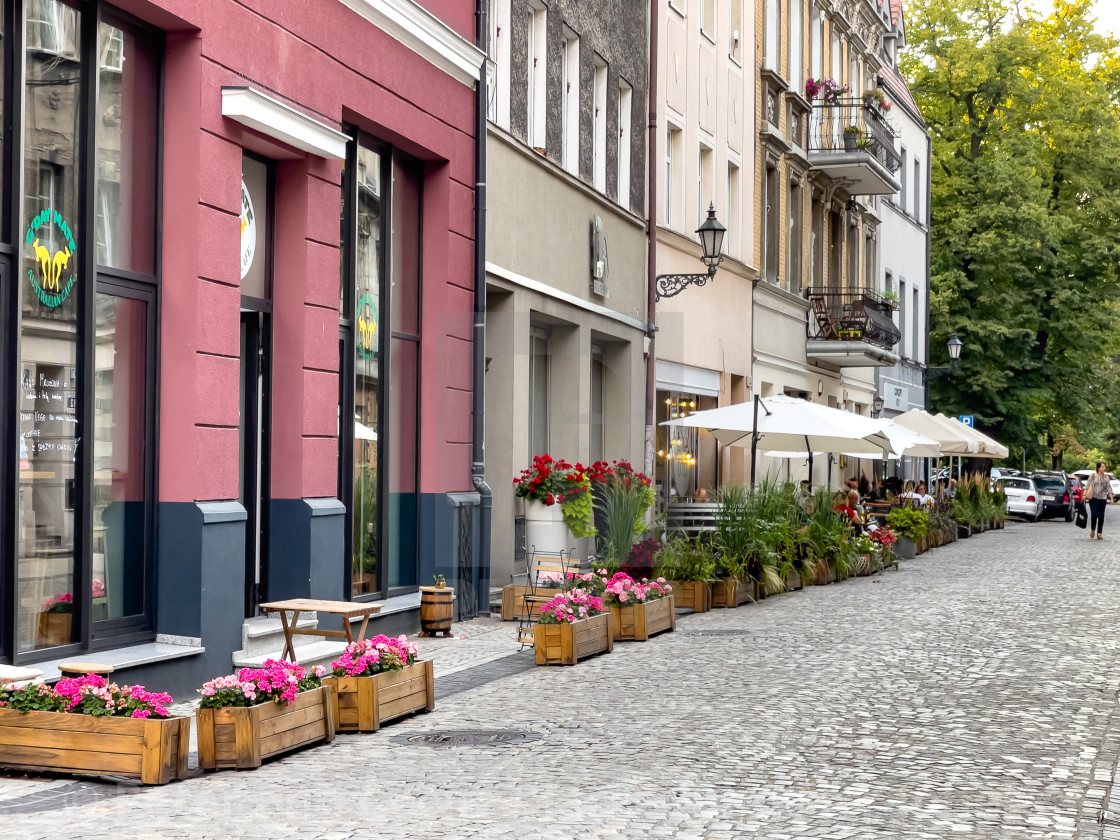 "Street Scene, Gliwice, Poland." stock image