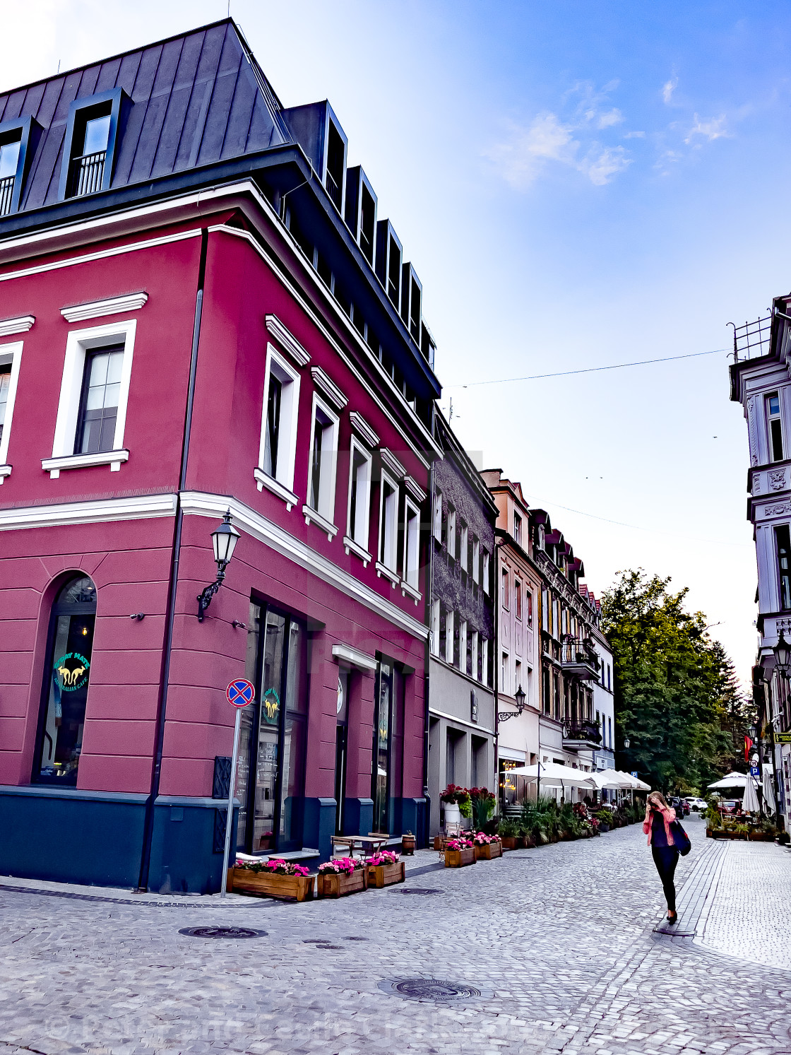 "Street Scene, Gliwice, Poland." stock image