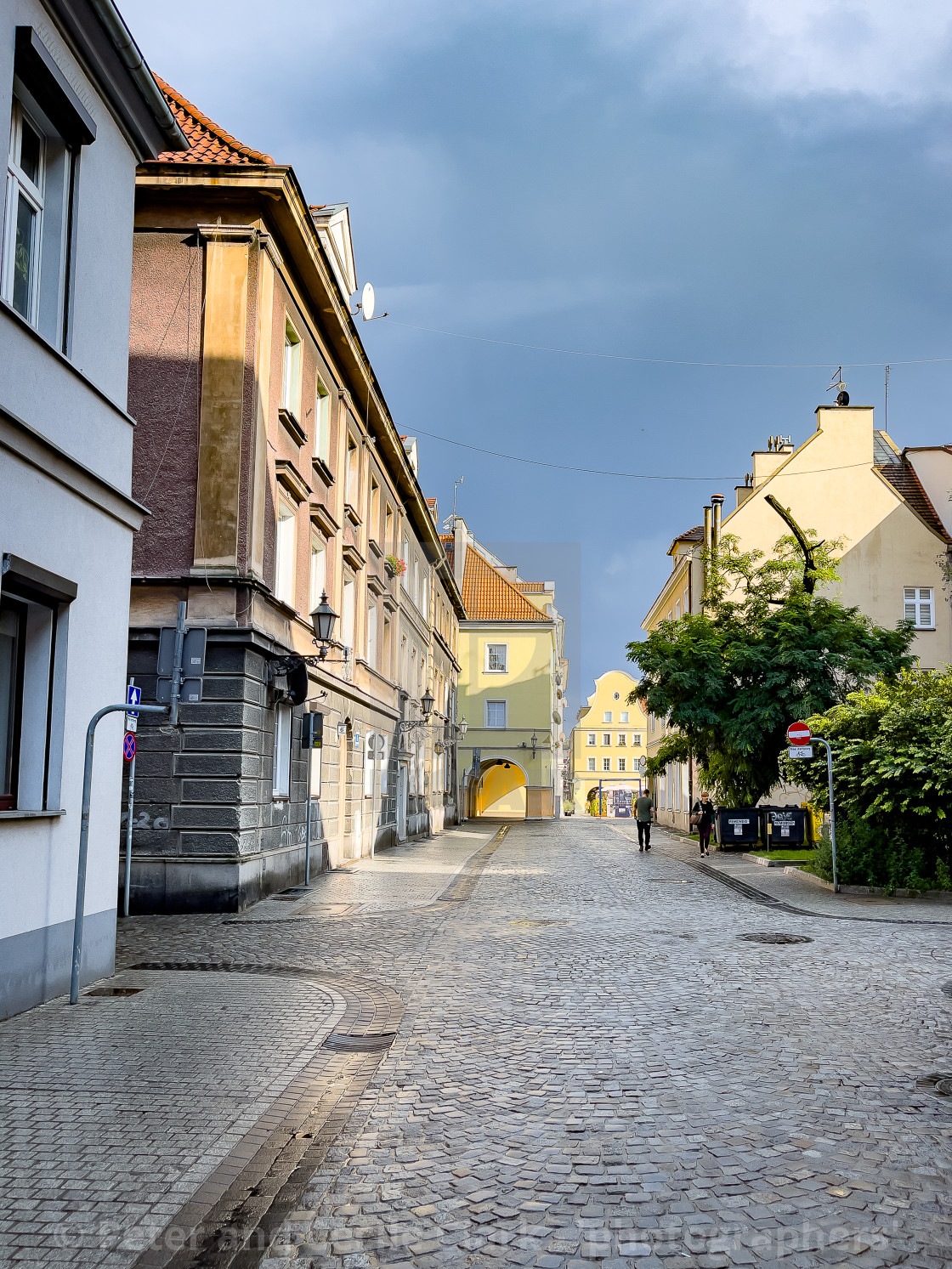 "Street Scene, Gliwice, Poland." stock image