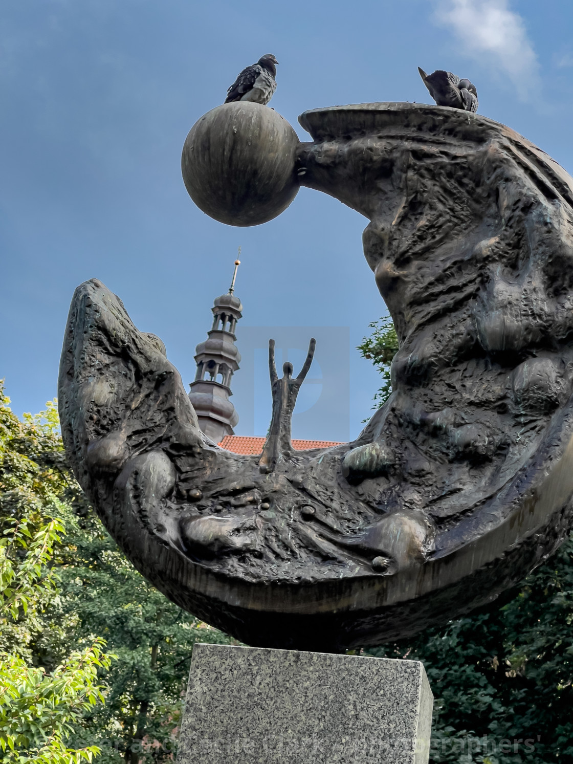 "Towards the Sun Sculpture, Gliwice, Poland." stock image