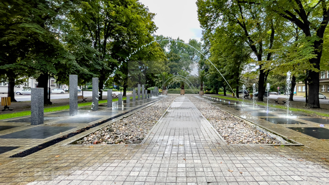 "Marshal Józef Piłsudski Square, Gliwice, Poland." stock image