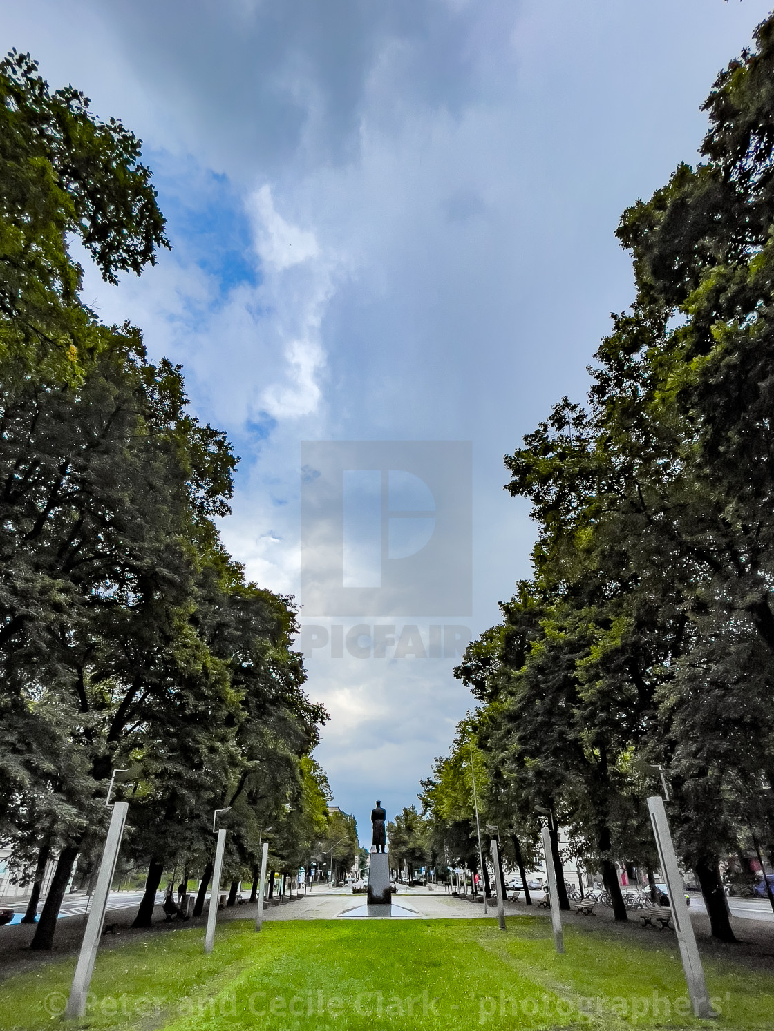 "Marshal Józef Piłsudski Square, Gliwice, Poland." stock image