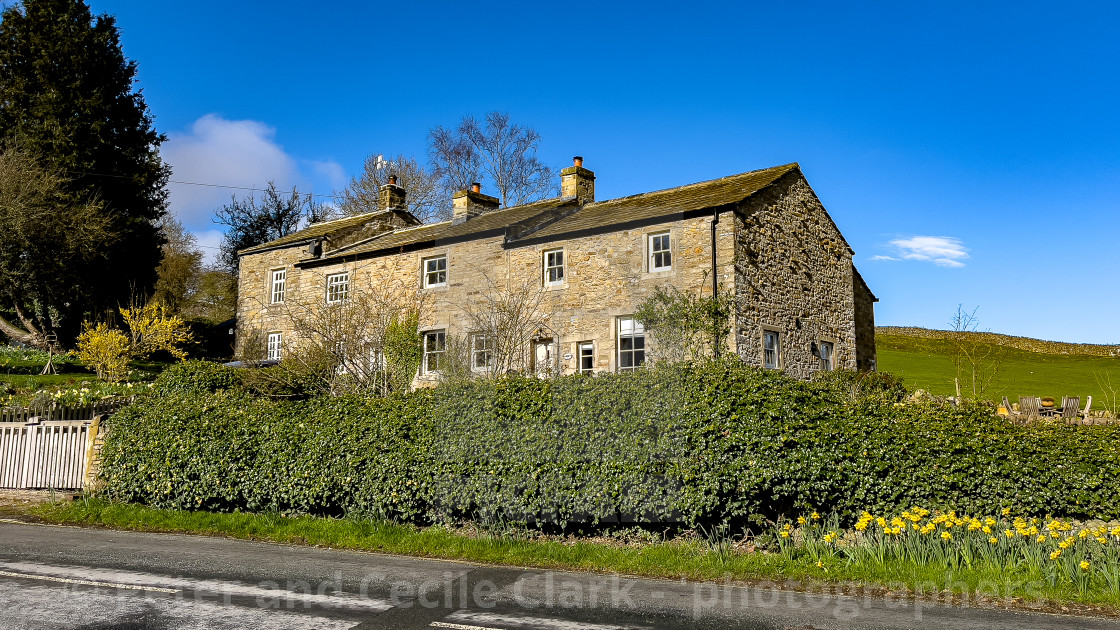 "Burnsall Cottages" stock image