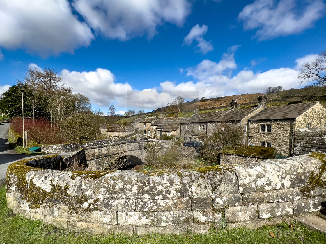 "Hebden, a village in the Yorkshire Dales." stock image