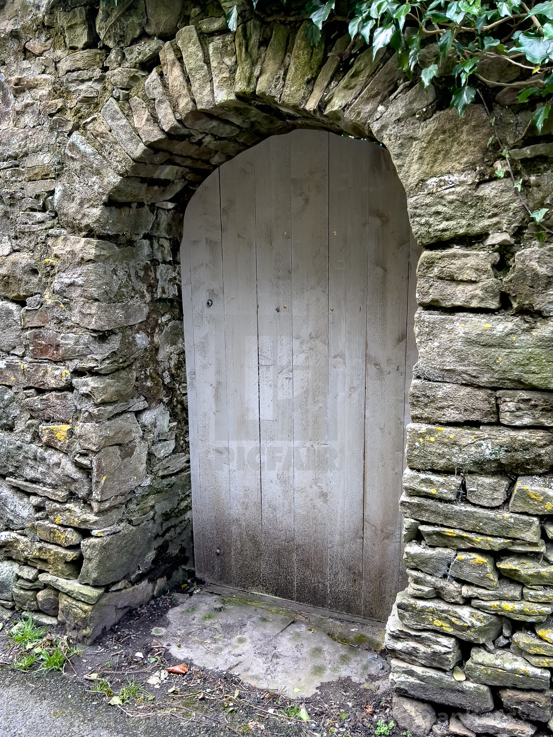 "Arched Stone Entrance" stock image