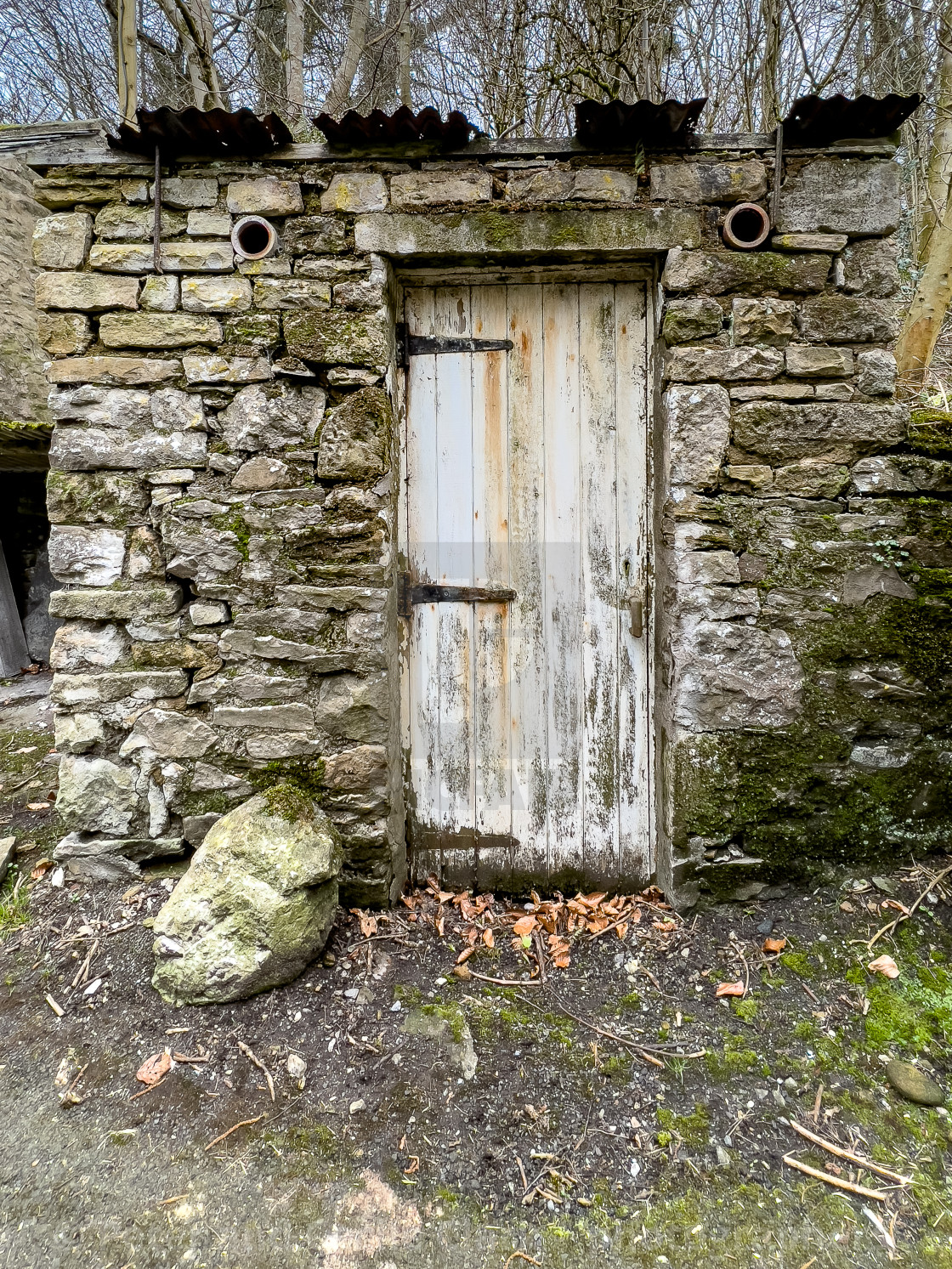 "Outhouse, Stone Built, Grassington." stock image