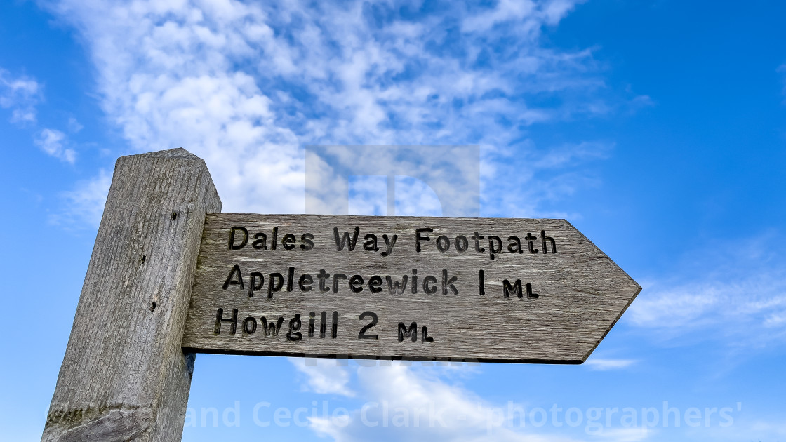 "Dalesway Footpath Sign." stock image