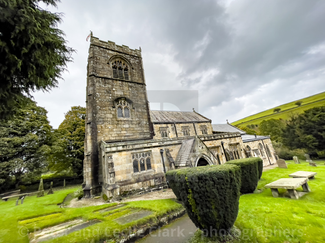 "Church of St Wilfrid, Burnsall" stock image