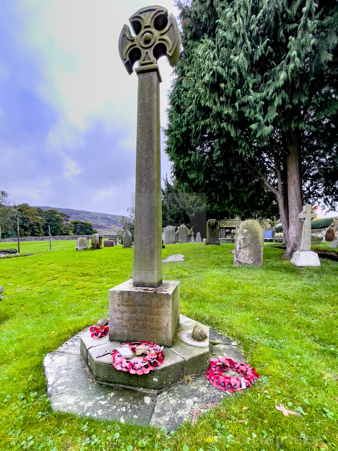 "War Memorial, Burnsall." stock image