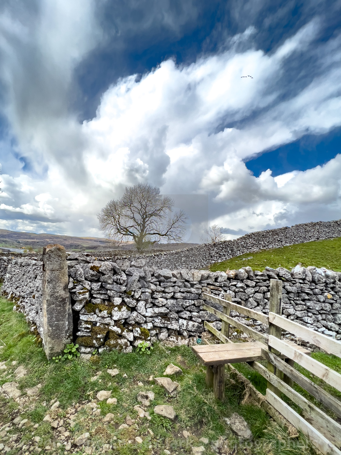 "Timber Stile in Yorkshire Dales." stock image