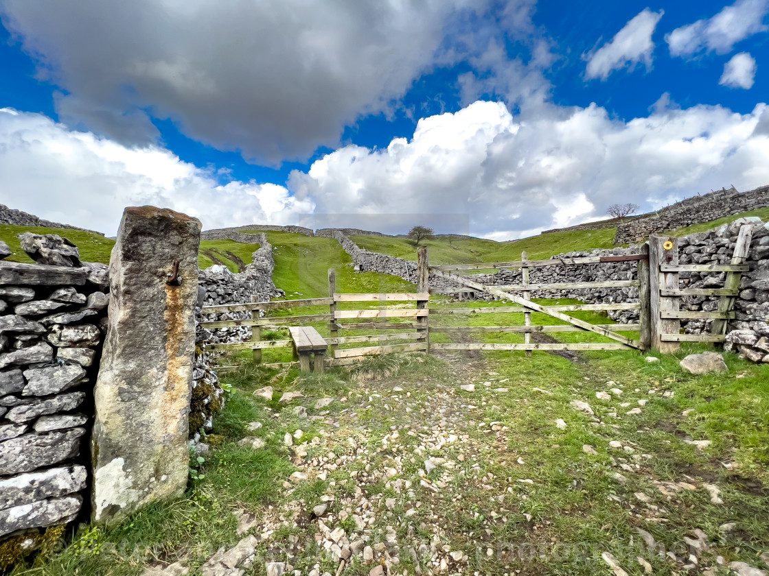 "Timber Stile in Yorkshire Dales." stock image