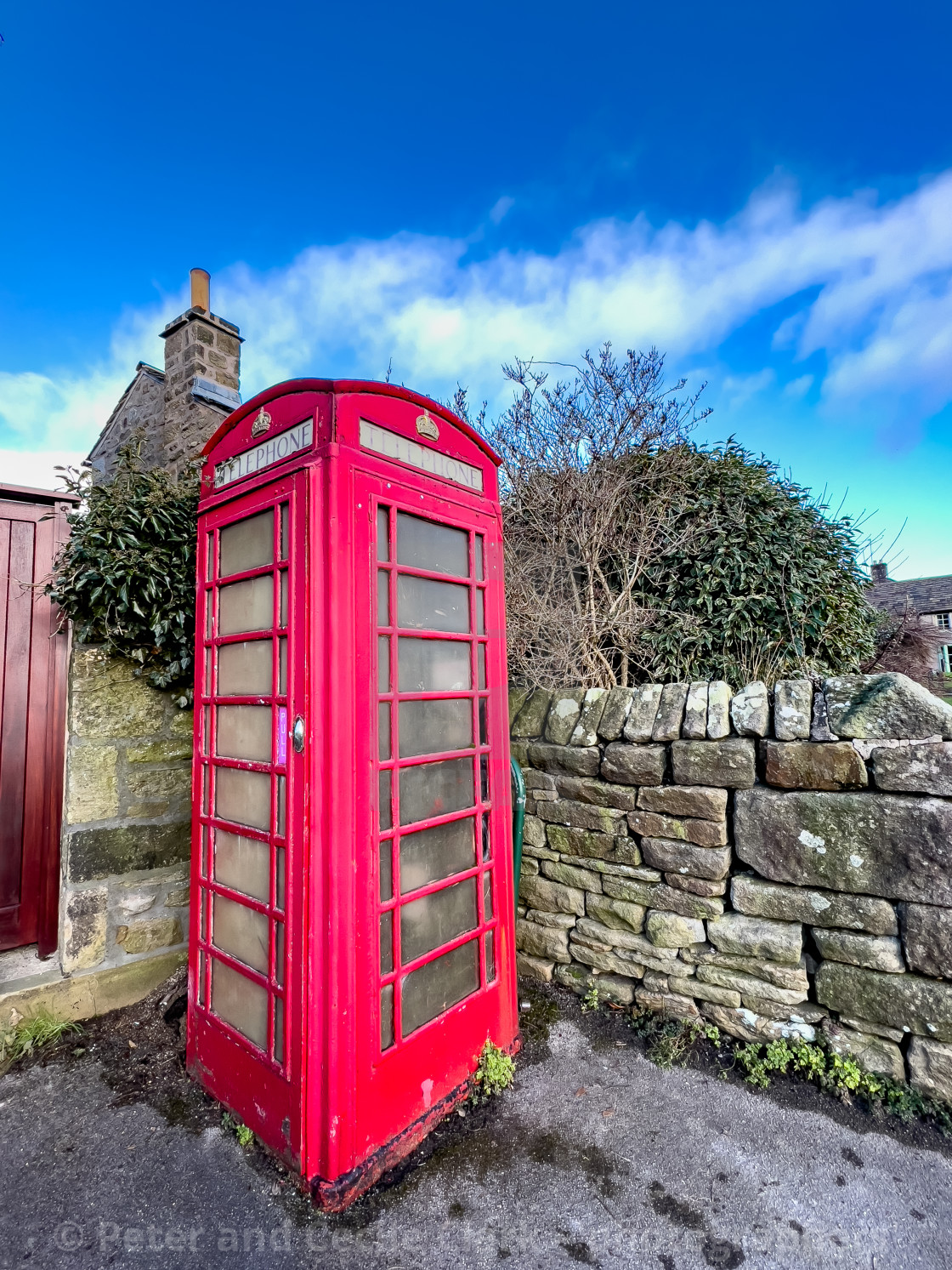 "Red Telephone Box." stock image