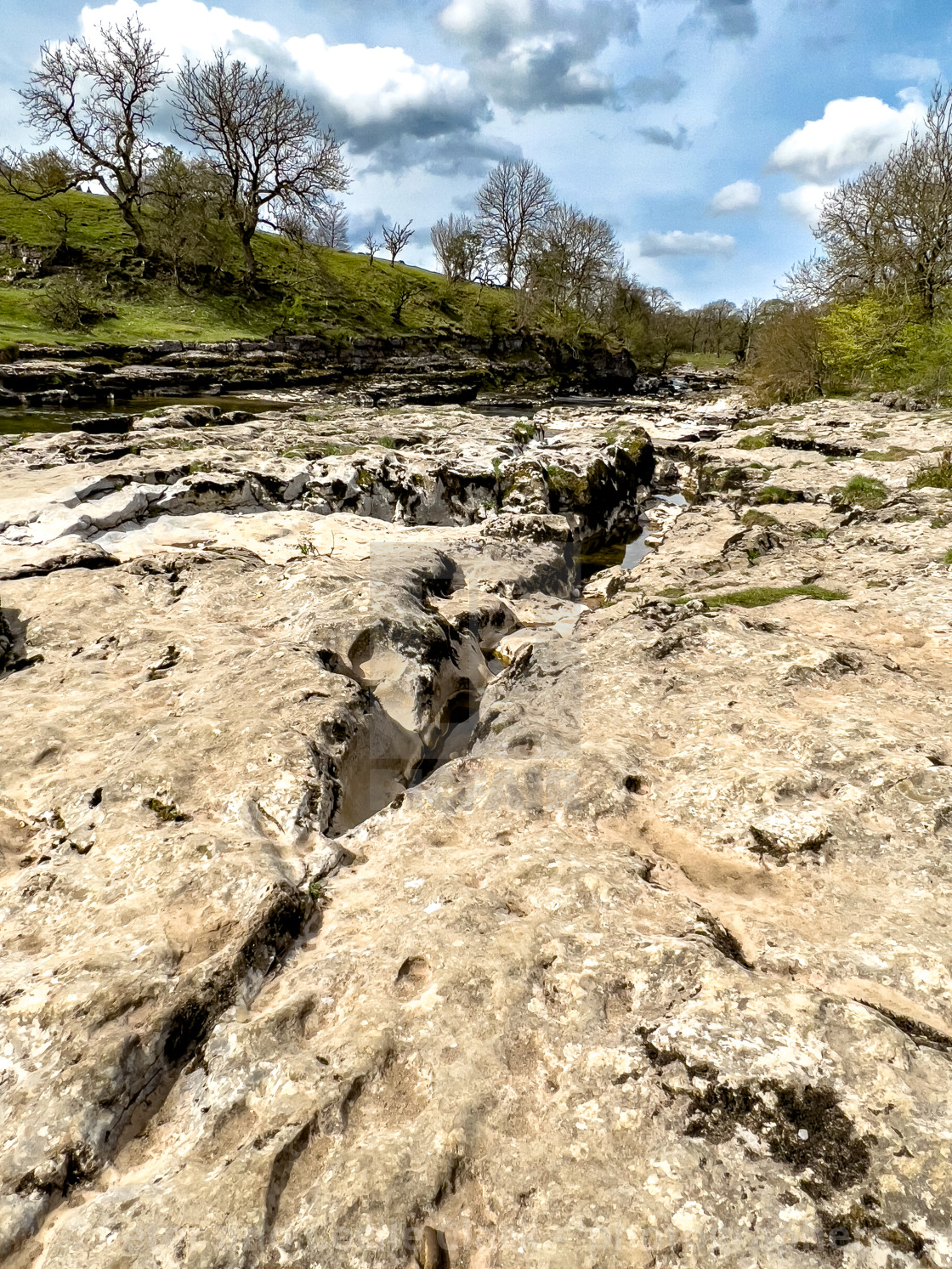 "River Wharfe, Grassington." stock image