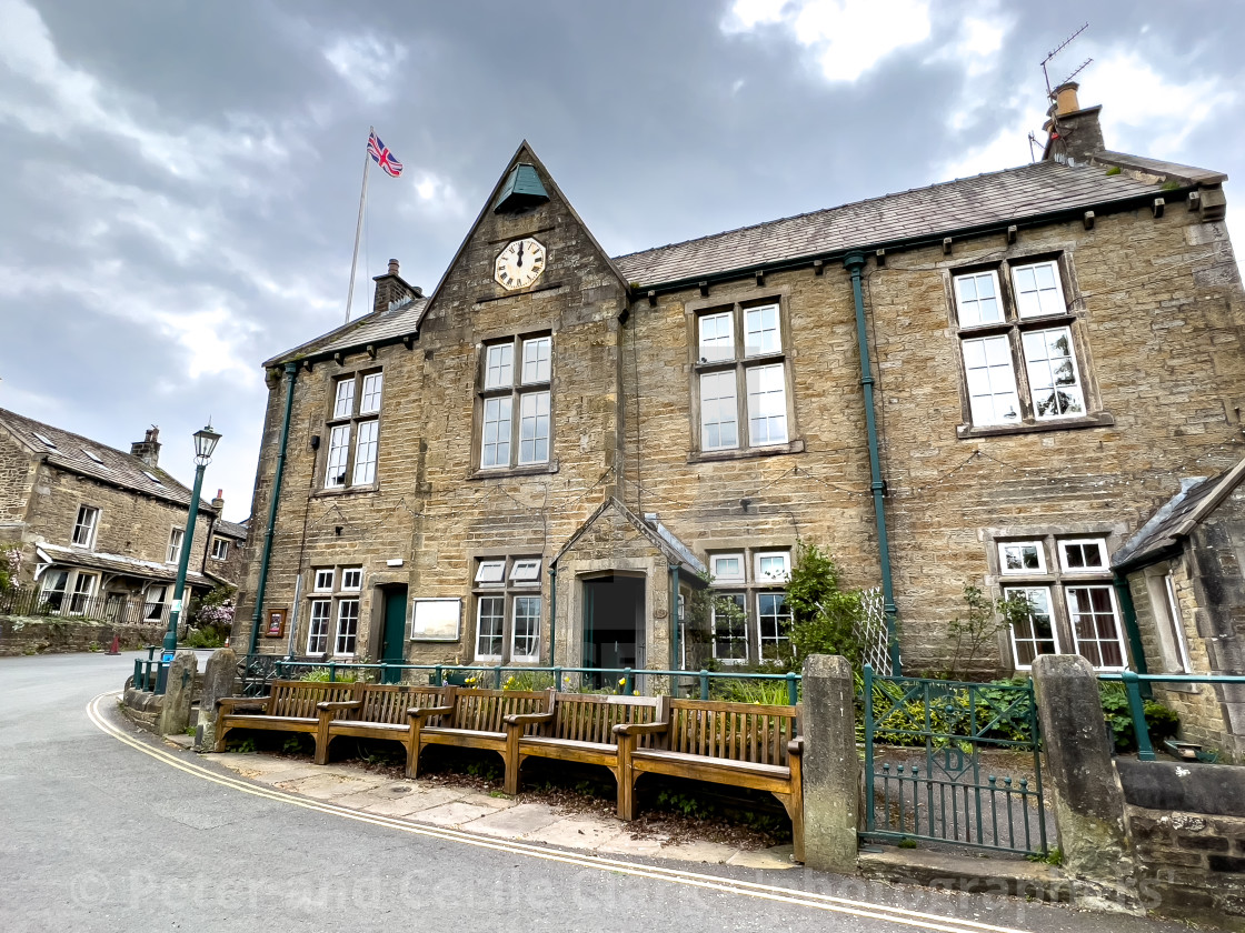 "Grassington Town Hall, The Devonshire Institute." stock image