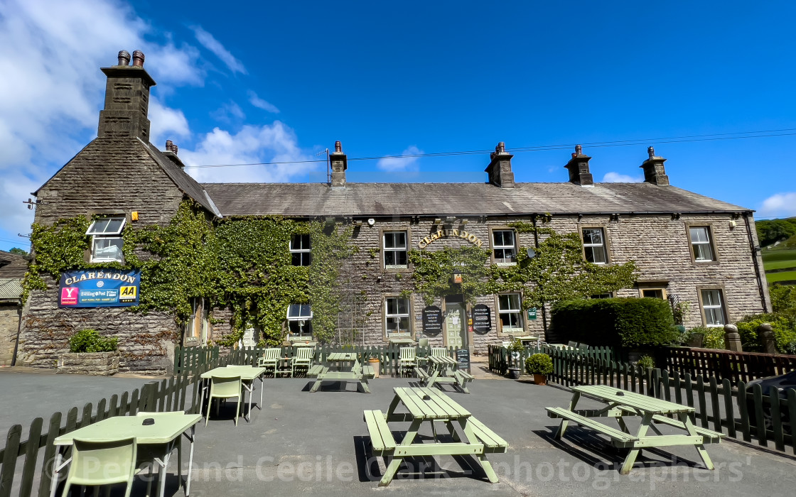 "Clarendon Country Pub, Hebden, Yorkshire Dales." stock image