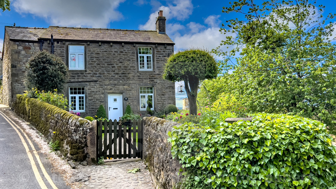 "Grassington, Cottage, Low Lane." stock image