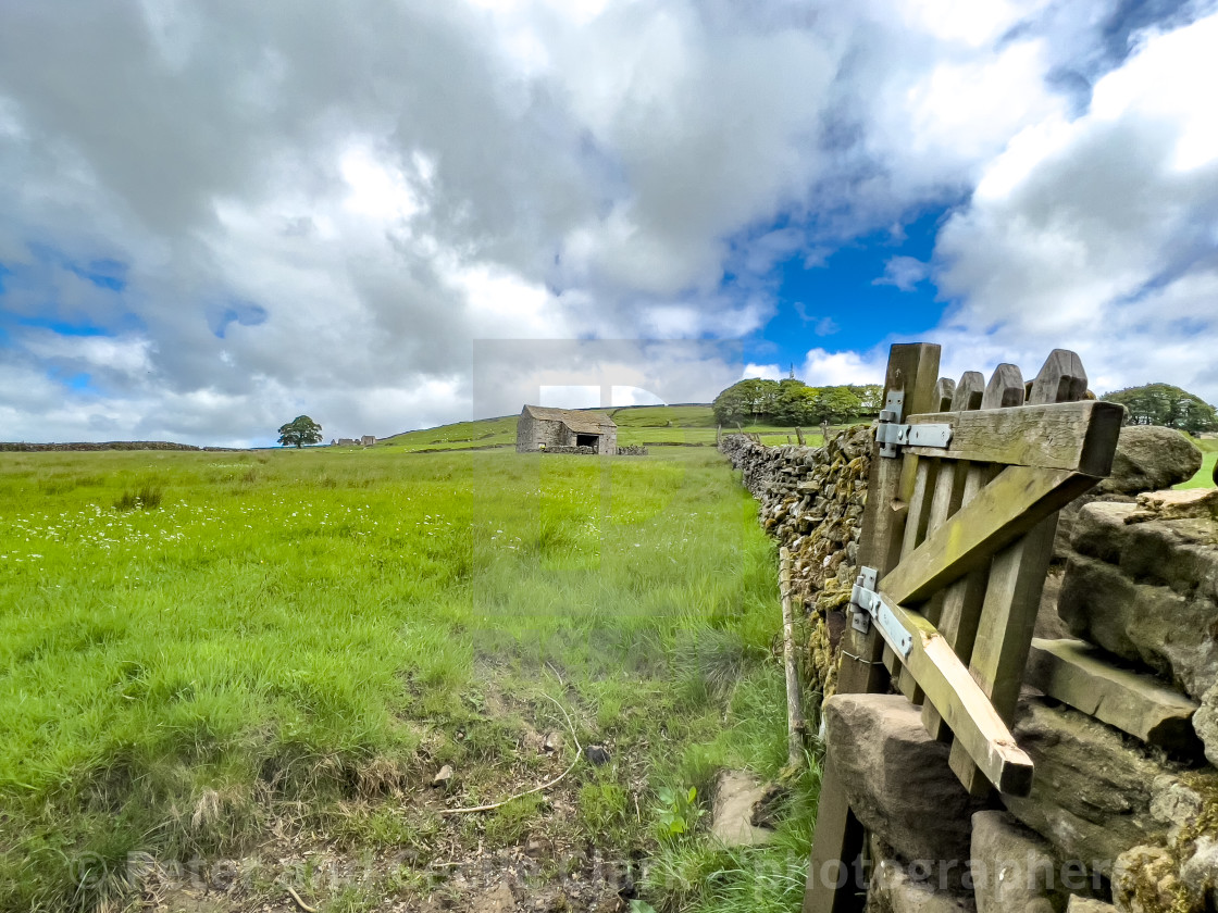 "Stile and Gate Located on Grassington to Hebden Public Footpath." stock image