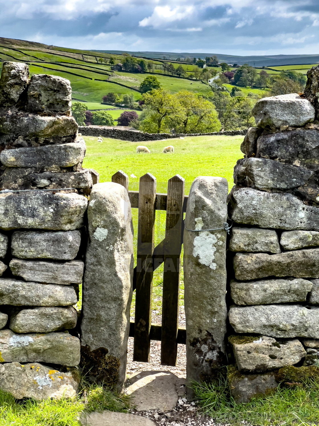 "Squeeze Stile and Gate Located on Grassington to Hebden Public Footpath." stock image